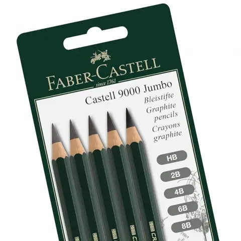 FABER-CASTELL Crayon Graphite Castell 9000 Jumbo BC