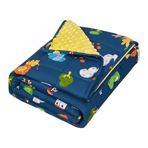 WOLTU Schwere Decke, Gewichtsdecke, 2,3 kg, 90x120 cm, Anti-Stress-Decke mit Glasperlen, Atmungsaktive Baumwolle, Tieferer Schlaf und Bessere Erholung