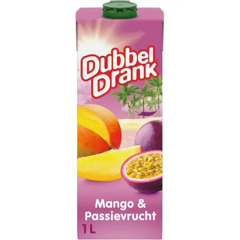 DubbelDrank Mango Passievrucht Sap - 1 L