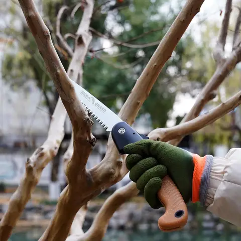 FLORA GUARD Folding Hand Saw, 7 Inch Premium Pruning Saw, Quality SK-5 Steel, for Bushcraft, Camping, Wood, Tree Pruning, Trimming