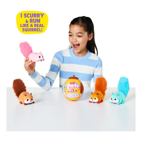 Pets Alive Running Squirrel Plush Soft Toy