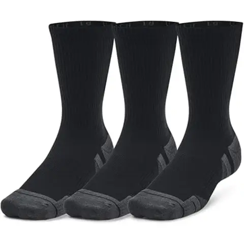 Under Armour Performance Tech Unisex 3-Pack Crew Socks - Black