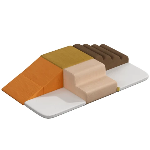 BanaSuper Pack of 6 Large Foam Building Blocks for Children, XXL Soft Building Blocks Baby for Climbing, Montessori Giant Building Blocks Toy, Indoor Playground, EN71 Certified, Washable Case