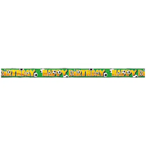 Unique Party Football Foil Banner, 12 ft