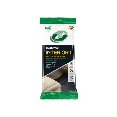 TURTLE WAX Interior 1 Multi-Purpose Wipes (Pack of 24)