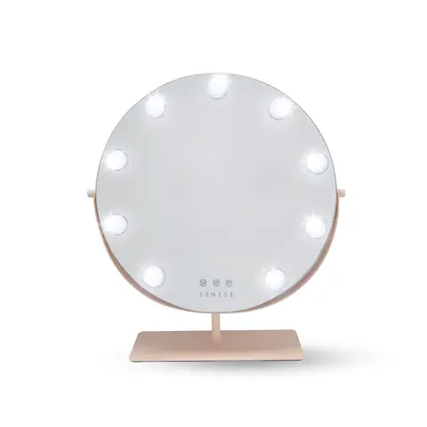 SENSSE Hollywood Mirror – Bright LED Illumination, Touch Control, Free-Standing Design – White SNHM02