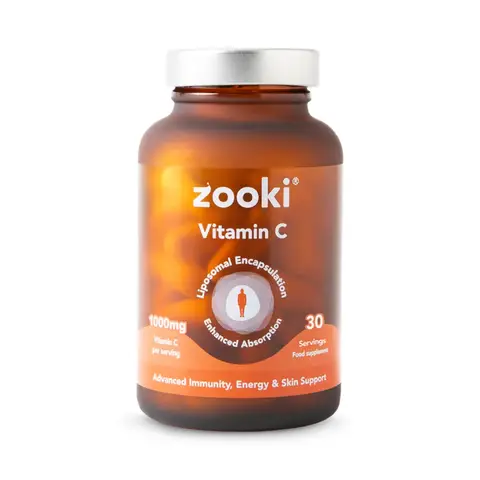 Zooki Liposomal Vitamin C 1000mg Immune Support Capsules - 60 Capsules
