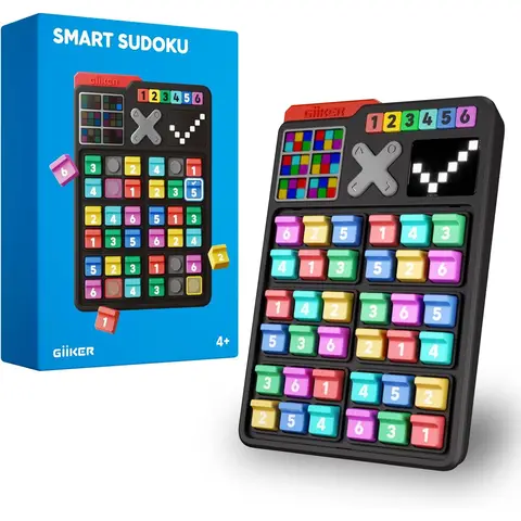 GiiKER Smart Sudoku Puzzle Games, Original Sudoku with 2500 Challenges for Children, Brain Sports Puzzles for Children, Travel Games, Birthday Gifts for Boys and Girls