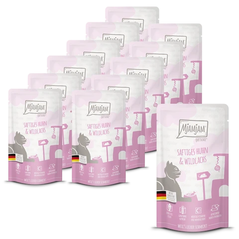 MjAMjAM Saftiges Huhn und Wildlachs 12 x 125 g