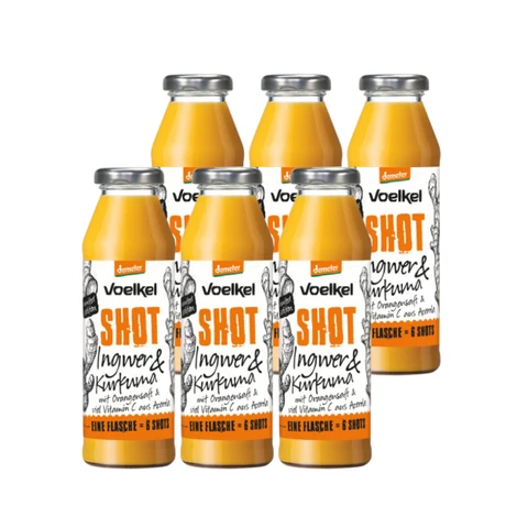 Voelkel Bio Shot Ingwer & Kurkuma 0.28 l X 6