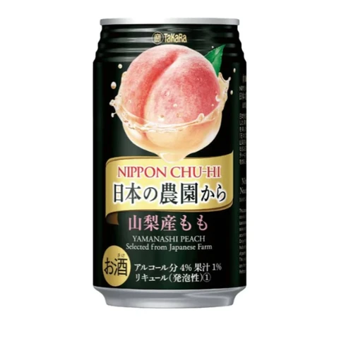 Takara Chu-Hi Nihon no Nouen Peach - Cocktail Spritz Peach Flavour 350ml 4%