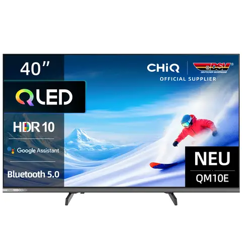 CHiQ L40QM10E 102 cm QLED pro smart Google tv | randloses Metalldesign, 90% DCI-P3, HDR10, Dolby audio | FHD, Sprachsteuerung