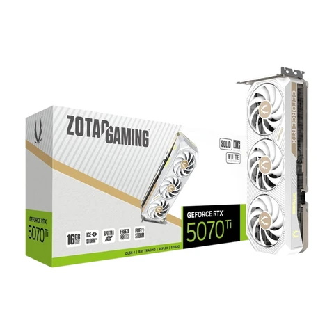 ZOTAC Gaming GeForce RTX 5070TI 16 Go Solid Core OC Édition Blanche