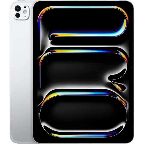Apple iPad Pro (M4): Ultra Retina XDR Display, 512GB, 12MP Landscape Front Camera/12MP Rear Camera, LiDAR Scanner, Wi-Fi 6E and 5G Cellular with eSIM, Face ID, Standard Glass, Silver