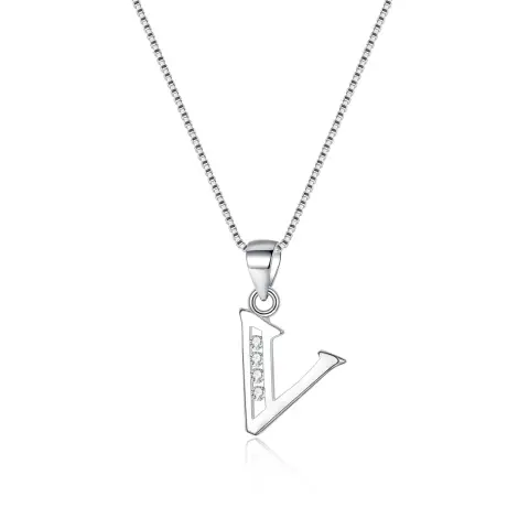 Ever Faith 925 Sterling Silver Initial Necklace CZ 26 Letters Alphabet Personalized Charm Pendant Necklace, Jewellery Gifts for Women Mom Girls Teen Anniversary Birthday Mothers Day Xmas Valentines