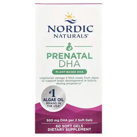 Nordic Naturals DHA Omega-3 Prenatal Vegan 500mg Softgels - 60 Softgels