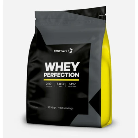 Body&Fit Whey Perfection Aardbeienmilkshake 4,53 kg (162 shakes)