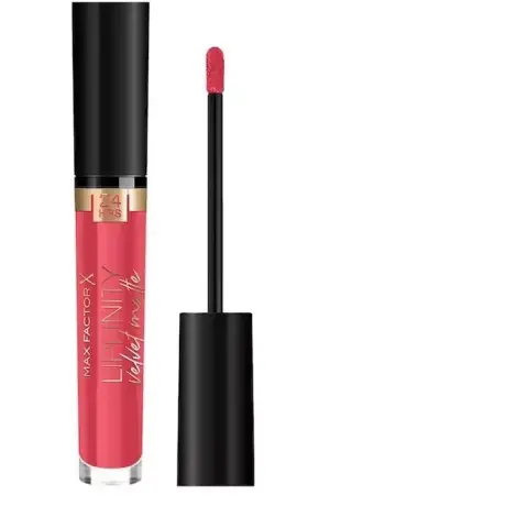 Max Factor Lipfinity Velvet Matte Red Luxury 25 – Flüssiger Lippenstift mit mattem Finish in einem kräftigen Rot – Mit nährendem Kokosnussöl – Hält bis zu 24 Stunden