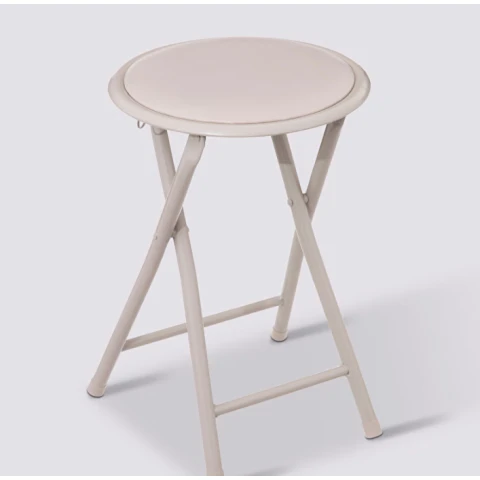 Tabouret pliant en PU beige
