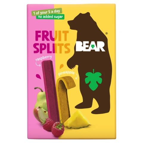 BEAR Pineapple & Raspberry Fruit Splits 5 x 20g