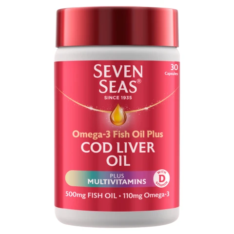 Seven Seas Omega-3 Fish Oil Plus Cod Liver Oil One-a-Day 30 Capsules