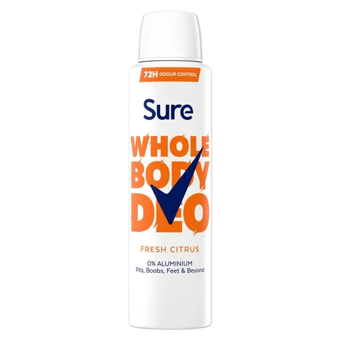 Sure Women Fresh Citrus Whole Body Deodorant Spray 150ml