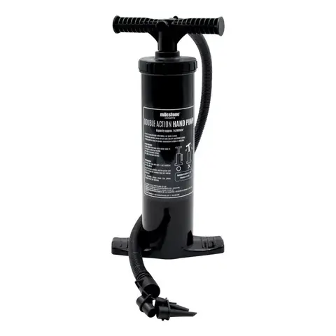 Milestone Camping Hand Operated Air Pump with 3 Nozzles Double Action