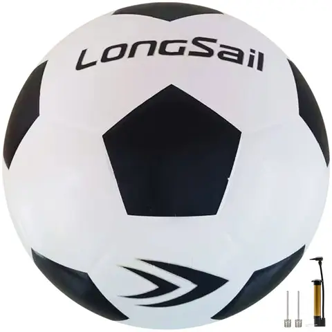 LONGSAIL High-quality rubber soccer Size5#Blank/White