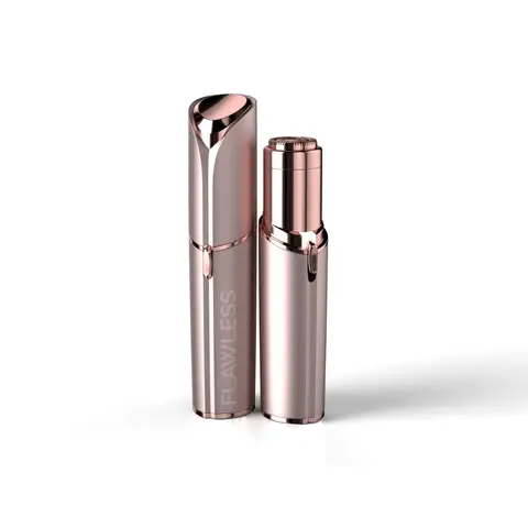 Finishing Touch Flawless Face 3.0 Facial Hair Remover - 18K Gold-Plated Hypoallergenic Head, Built-In LED Light, Battery Operated, Painless Daily Use - Rose Gold, FTFF3B-5