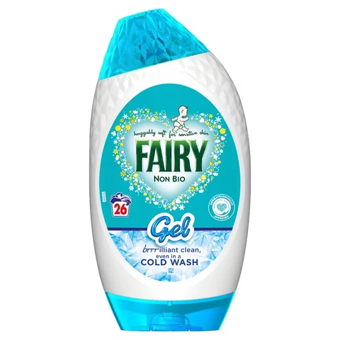 Fairy Liquid Laundry Detergent Gel, Non Bio, Sensitive Skin, 26 Washes, 858ml