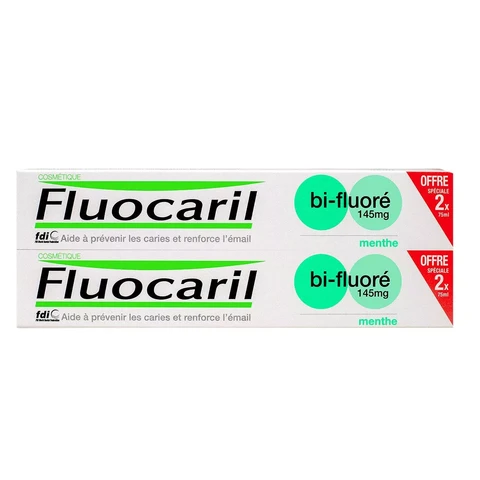 FLUOCARIL - Dentifrice Menthe - Lot de 2 x 75ml