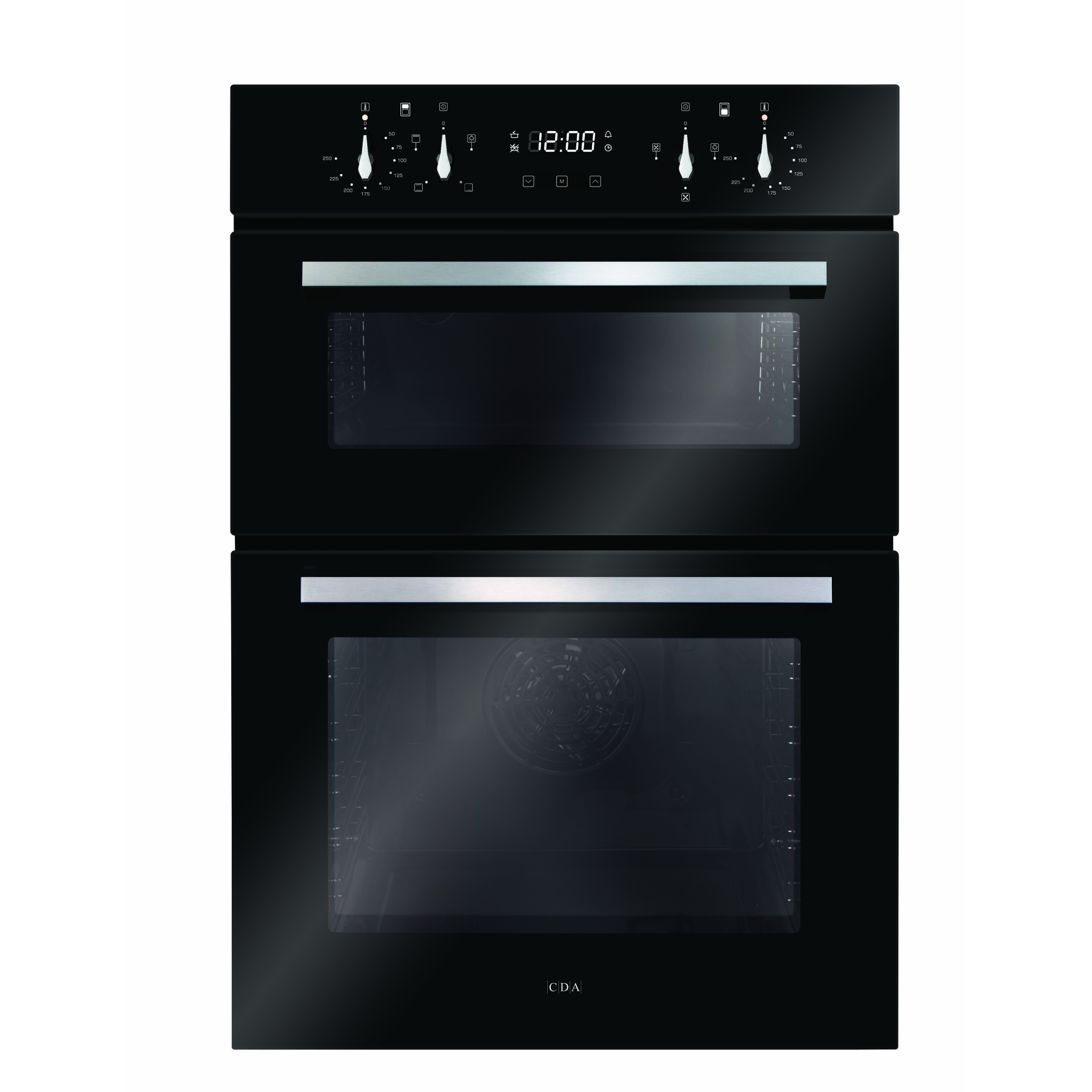 CDA DC941SS Built-In Double Oven, Black, Touch Control Timer, AA Energy Rated