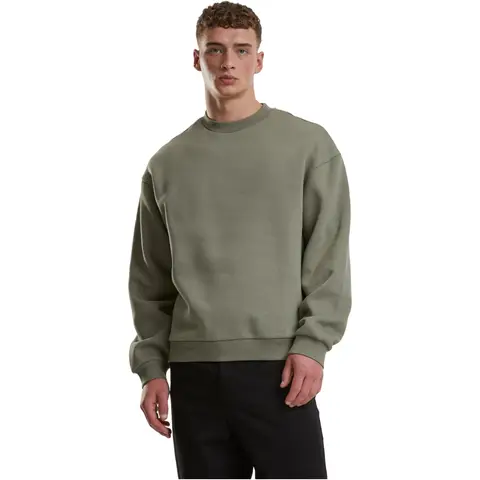 Urban Classics Fluffy Crewneck Pullover paleolive Größe L