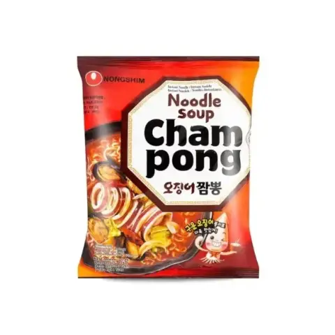 Nongshim Champong Ramyun 124g 农心鱿鱼海鲜辣浓汤面124g