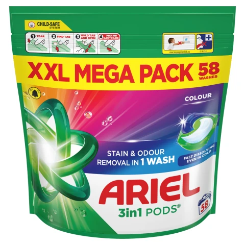 Ariel 3in1 PODS, Washing Liquid Capsules 58 Washes