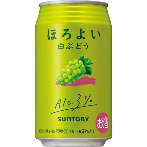 Suntory Horoyoi White Grape Flavour 3% Alc/Vol  350ml/can  白葡萄味沙瓦 350ml/罐