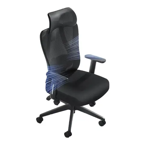 ochama×J.ZAO Z5 Zachte Stoel - Ergonomische Kantoorstoel, 105°-140° Inklapbare Gamingstoel, 4D Draaibare Lendensteun, Zacht Aanpasbare Hoofdsteun, Ademende 2-laags Mesh, Drukbestendige Zitting, Premium Ervaring - Werk/ Kantoor/ Gaming