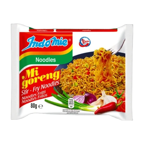 Indomie Mi Goreng Instant Nudeln Original 80g Packung mit 5 Stück