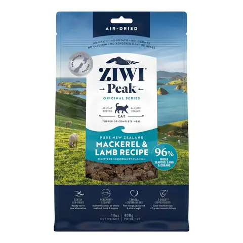 Ziwi Peak Nourriture pour chat séchée à l'air - Maquereau et agneau, 1 kg