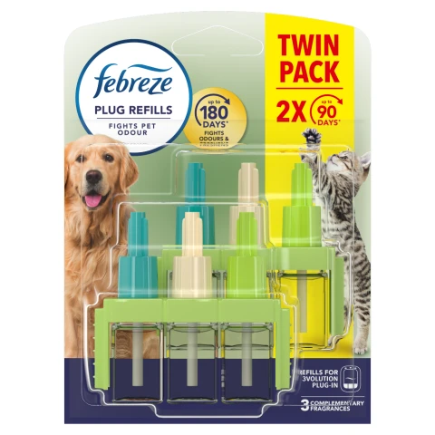 Febreze 3Volution Air Freshener Plug In Refill Pet Twin Pack 2x20ML