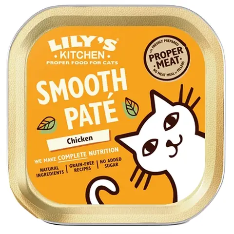 Lily’s Kitchen Cat Smooth Paté Feine Hühnerpastete für Kätzchen Multipack 19 x 85 g