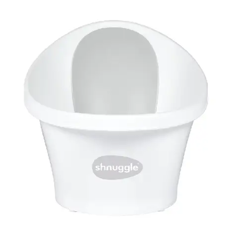 Shnuggle Baby Bath with Plug White/Grey