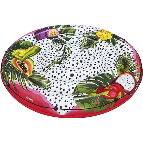 Bestway Opblaasbaar Eiland met grijptouw, passievrucht-design, Ø188 cm, Zwembad/Strand
