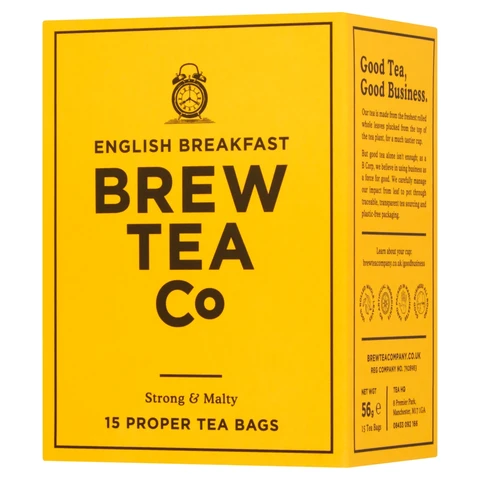Brew Tea Co - English Breakfast Tea (15 Proper Tea Bags) - 56g