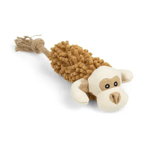 Petface Buddies Shaggy Monkey Plush Dog Toy