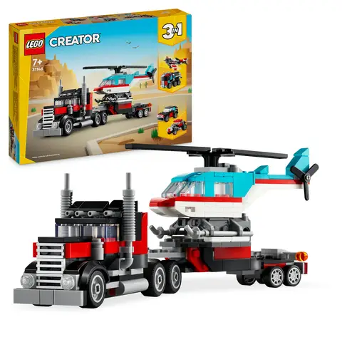 LEGO Creator 31146 Le camion remorque avec hélicoptère