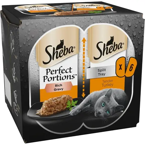 Sheba Perfect Portions Adult Wet Cat Food Turkey Chunks 6 x 37.5g