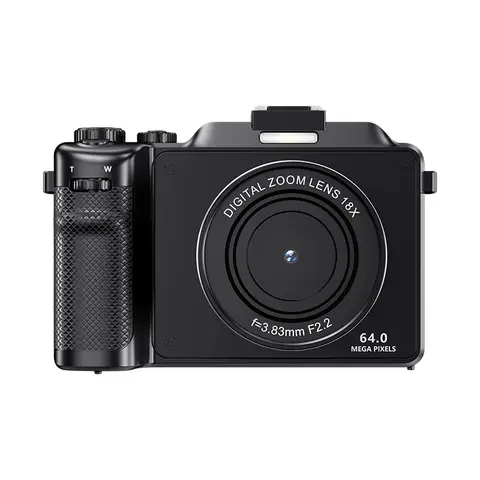 Komery X9 4K 64MP Autofoucs Vlogging Camera with 18X Digital Zoom, Compact Digital Camera with Flash Light & Anti-Shake, Photography Camera for Teenagers Beginners-Black