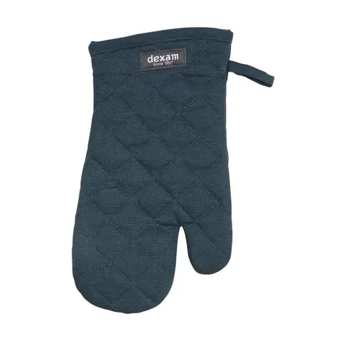 Dexam Single Oven Glove Love Colour 100% Cotton Ink Blue
