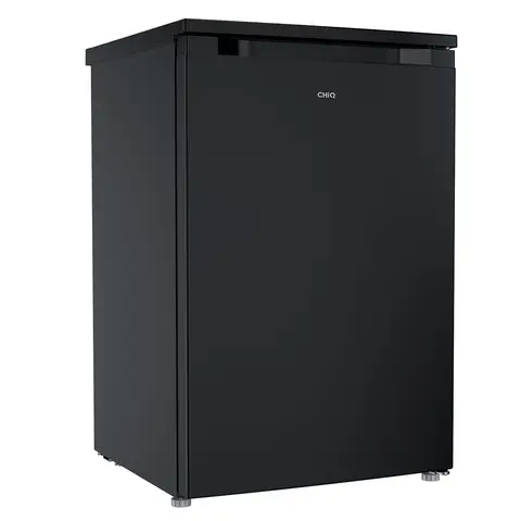 CHiQ CTT107BDU 55cm Under Counter Fridge with 4-Star Freezer Box – 107L Capacity | Black Steel | E Energy Rated | Reversible Door